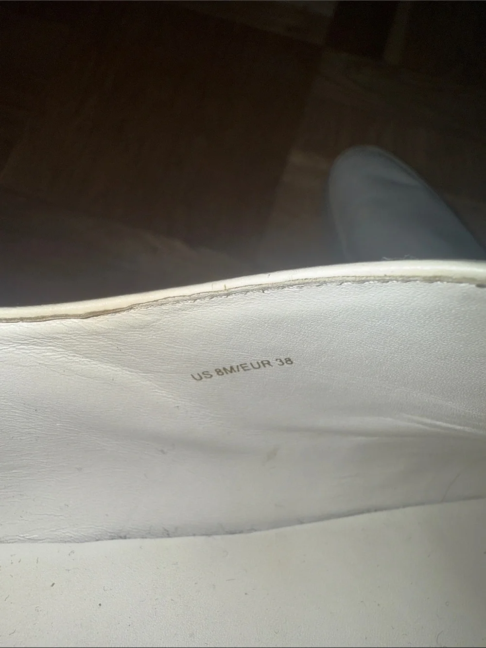Vince White Leather Slip-On Loafers with Heel Tab - Picture 3 of 5